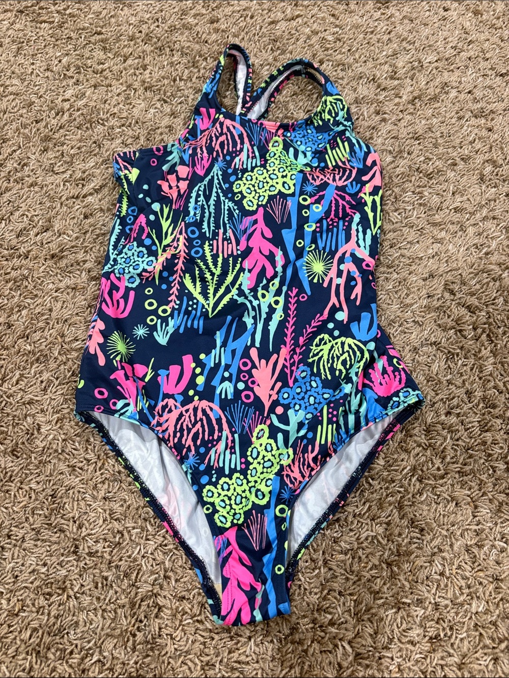 Lands End Tropical One Piece Swimsuit 12